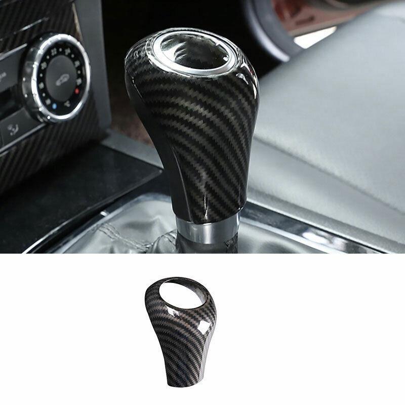 For Benz C-Class W204 2004-2014 Carbon Fiber Inner Gear Shift Knob Cover Trim 1X