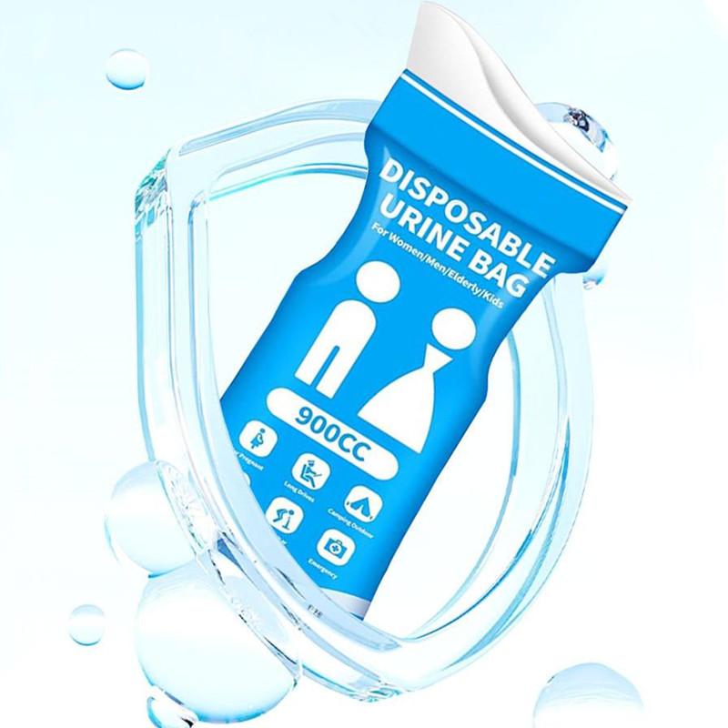 5 Pezzi Sacchetti Urina Emergenza Esterna 900ml Usa e Getta Viaggio Toilette Mobile Urinale Portatile per Donna Bambino Uomo Sacchetto per Vomito