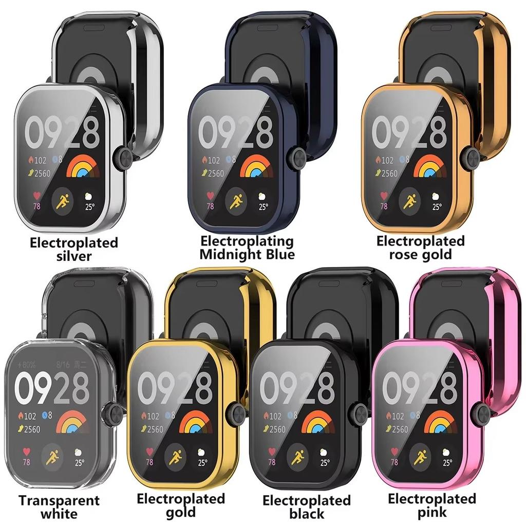 For Redmi Watch 4 Case+Tempered Glass Soft Full  Protective Cases Screen Protector + Cover For Red Mi Watch4