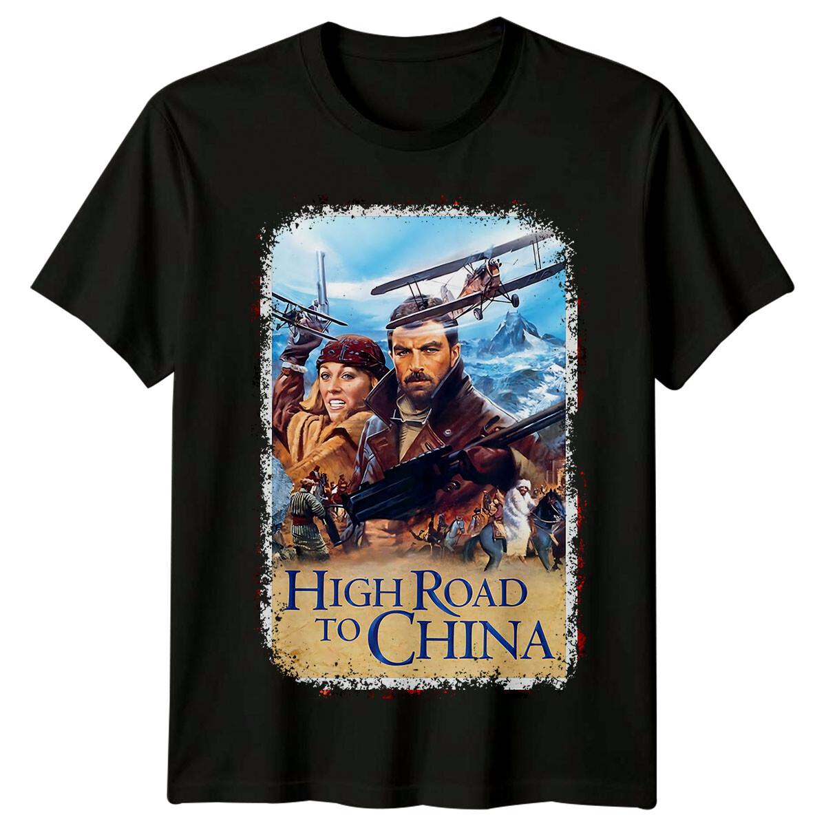

High Road to China (1983) Movie Poster Inspired 100% Cotton T-shirt Mens Tees Top Retro Tee Unisex L
