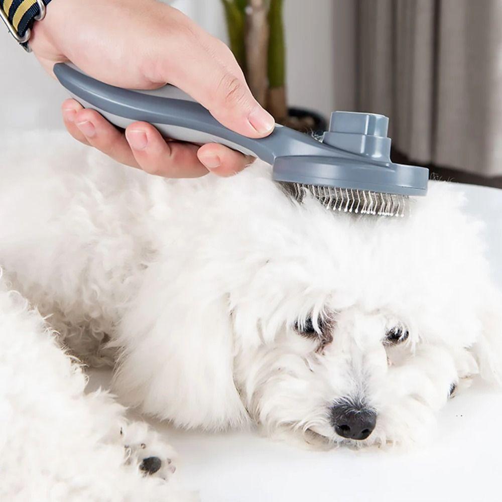 Edelstahl Katzenhaarentferner Schwimmendes Haarreinigung Haustierpflegebürste Schönheitsprodukte