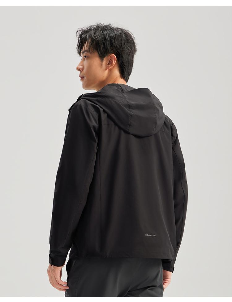 Outdoor sports men's spring and autumn hooded windproof breathable hiking and mountaineering comfortable casual sports jacket