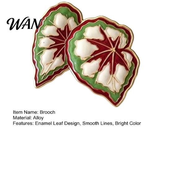 Farbverlauf Brooch Legierung Brooch, Emaille Blatt Design Anstecknadel, Pflanzenliebhaber Abzeichen mit Glatten Linien Pin Helle Farbe, Frischer Stil für Hemden