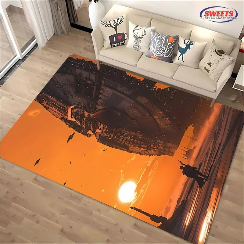 

Килим на військову тематику лінкора, килимок для вітальні/спальні з принтом космічного корабля-лінкора, килим у сучасному стилі, килимок у подарунок для любителів лінкорів 70x100cm (28x39in)