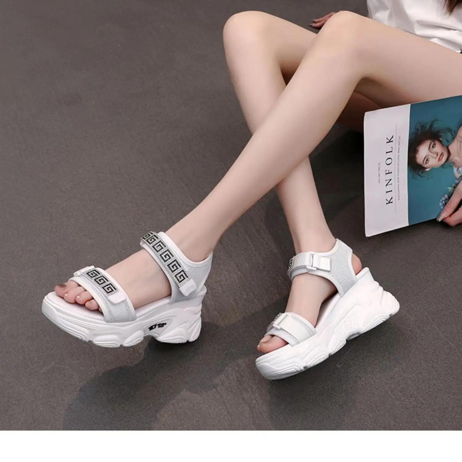 

Summer 2025 Outdoor Footwear Platform Women s Shoes Sandals For Woman Beach Sandal Comfortable And Low Price Comfort Shoe F H 34 білий