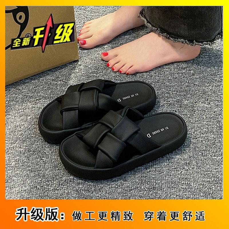 

Красивые туфли для выхода на пляж с юбками 2025 года, летняя новая модная верхняя одежда, французские тапочки на толстой подошве, женские 35