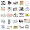 50 Inspirational English Learning Slogans Graffiti Stickers: Waterproof and Removable for Cups, Notebooks, Phones, Suitcases.