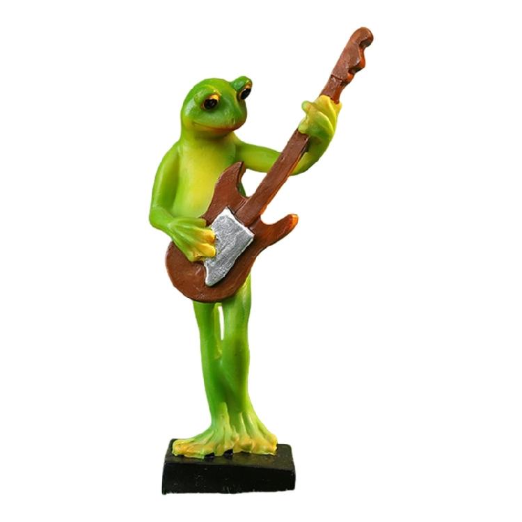 Creative Resins Musician Frogs Statue Figurine for Indoor or Outdoor Decoration Home Office Desktop Shelves Ornament