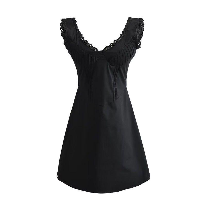 

Houseof V-neck Sexy Sling Dress Lace