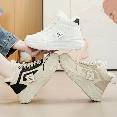 Winter neue hohe Baumwollschuhe Student Ins dicke Sohle Samt Sport Schneestiefel Q