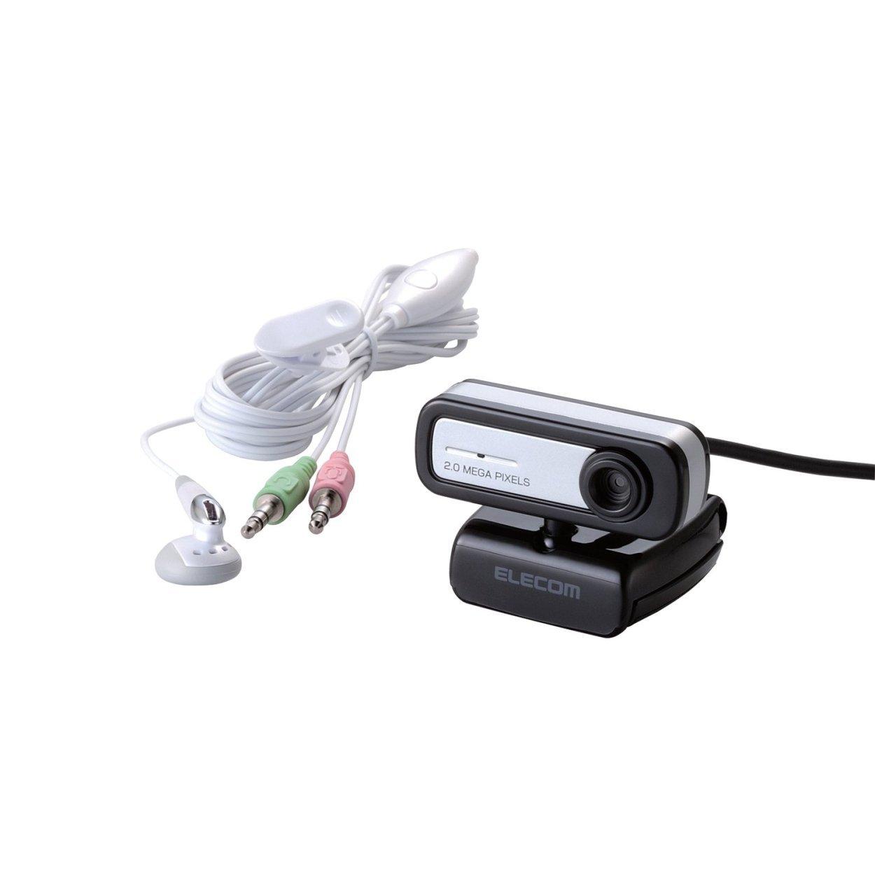 

ELECOM WEB Camera 2MP Microphone MAC Compatible Black Built-in UCAM-C0220FENBK чорний