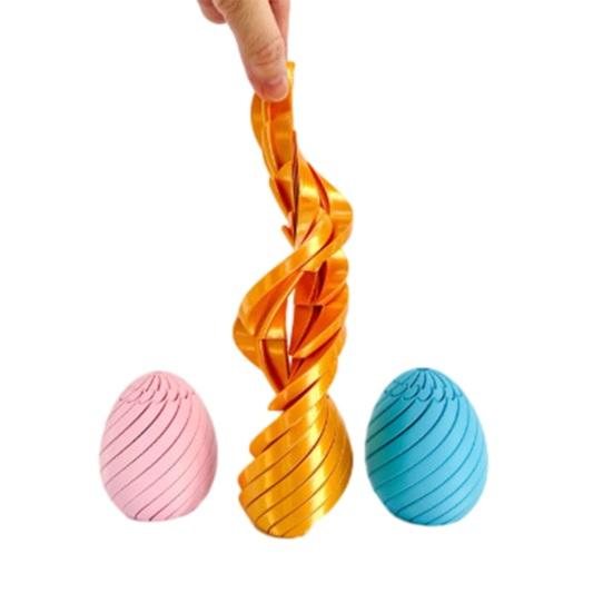 3D-gedrucktes spiralförmiges Ei Fidget Toy Einzigartiges sensorisches Fidget Dreh-Osterei Spielzeug Stressabbau Ei-Kreisel für Kinder Erwachsene Angstlinderung