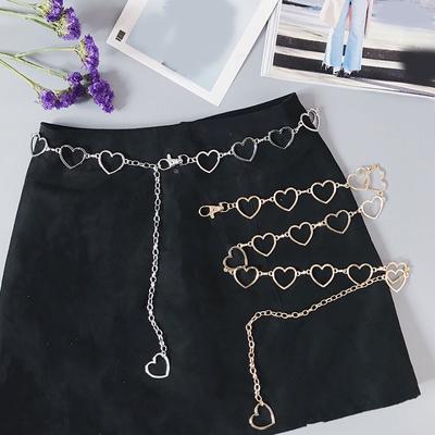Taillenbundhose Klassische Taillenkette Liebesherz Hohlgürtel Für Frauen Hip Hop Stil Mode Feine Taillengürtel