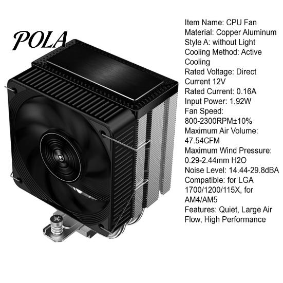 Easy Installation CPU Cooler Cooling Fan for LGA 1700/1200/115X AM4/AM5 5V ARGB 4Pin PWM Quiet Computer Large Air Flow Desktop Chassis Case