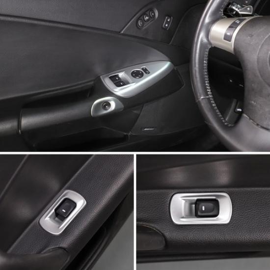 Stříbrná ABS lišta rámu okenního zvedáku pro Corvette C6 2005-2013