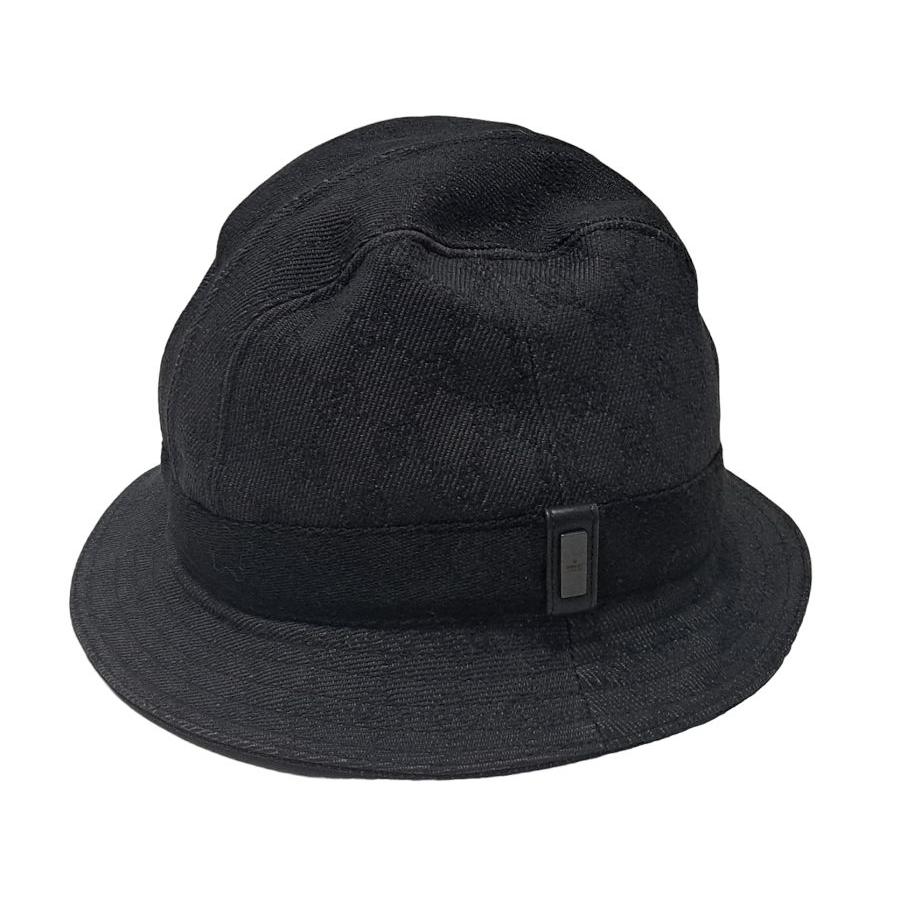 Used Gucci Hat GG Pattern Denim Black Black GG Hat L Men's Women's GUCCI Cotton
