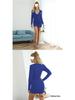 European Sexy Deep V Ruffled Bodycon Dress for Autumn/Winter