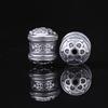 Antique-Finish Vajra Scepter Beads: Color-Preserving Silver Six-Syllable Mantra Spacer for DIY Tibetan Bracelets