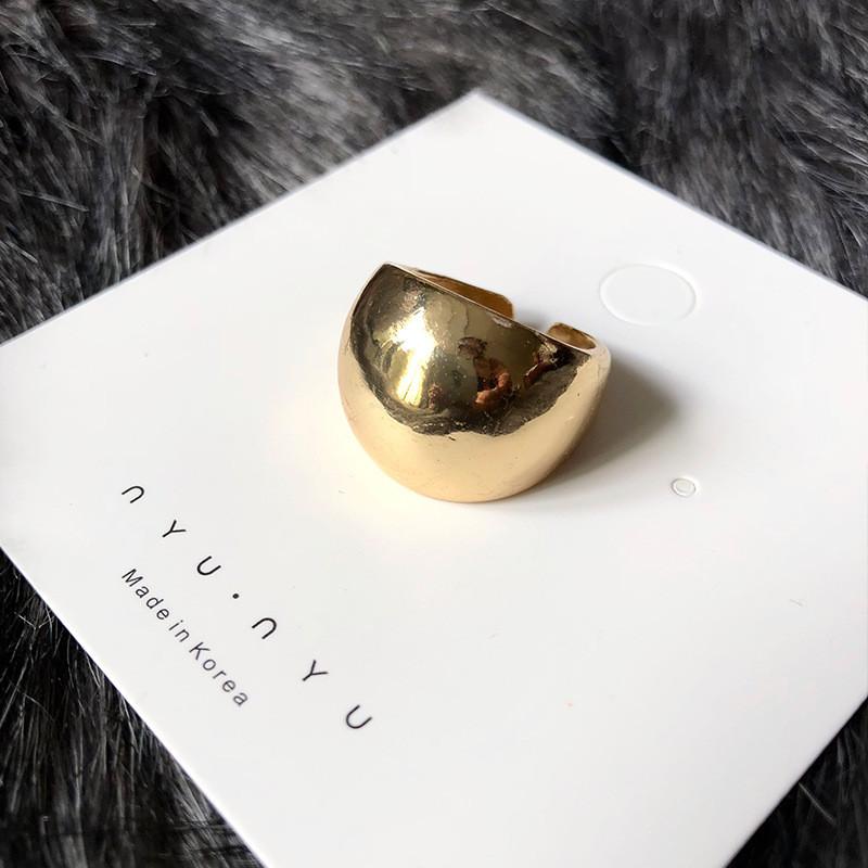 Gold Smooth Surface Female Adjustable Ring Wedding Rings For Women Jewelry Accessories