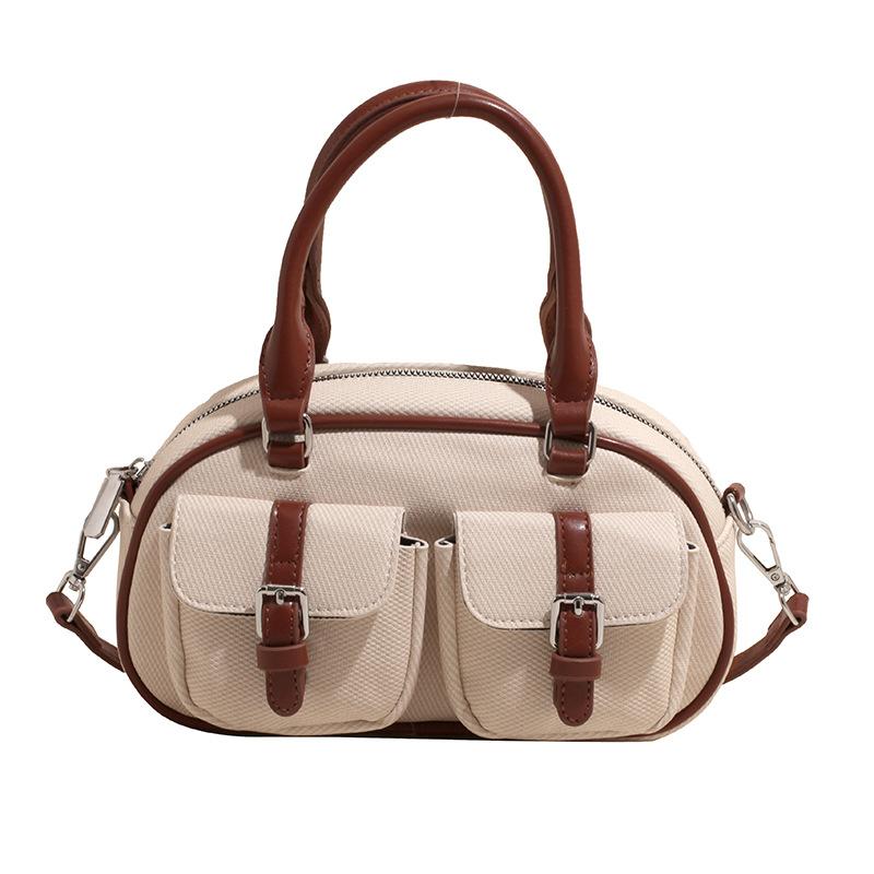 Niche Retro Pillow Bag Bag Women's 2025 New Boston Bag Commuter Bowling Bag Tote Shoulder Bag