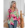 BITCED Women's Fashion Casual Long Sleeve POLO Neck Blouses & Shirts