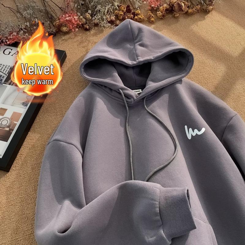 Men's Heavyweight Loose Fit Hoodie - Autumn/Winter 2024 American Style Sweatshirt Jacket, 250g