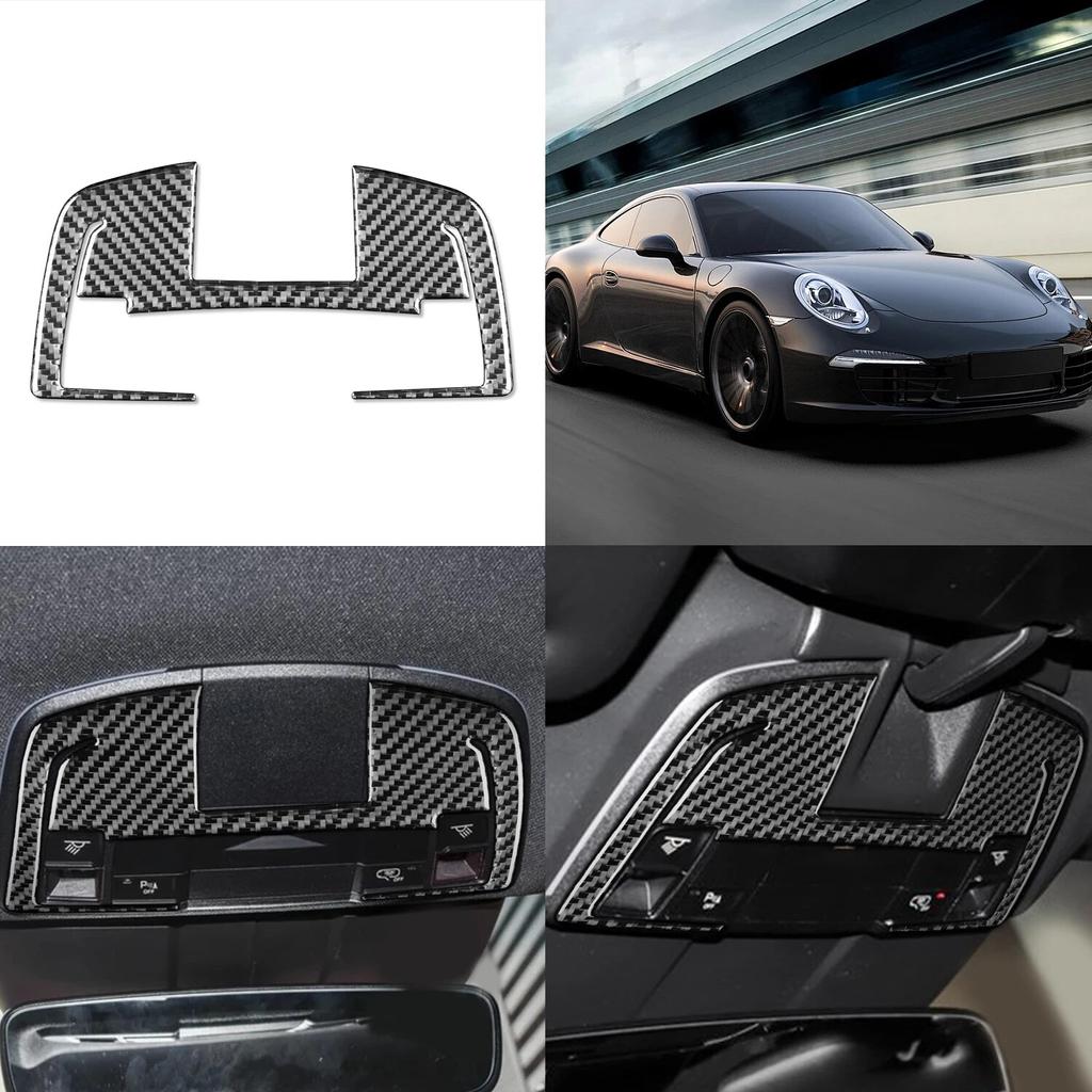 Für Porsche 718 982 Cayman Boxster TS GTS GT4 Spyder RS ​​Auto Overhead Lesen Licht Panel Rahmen Carbon Faser Aufkleber zubehör