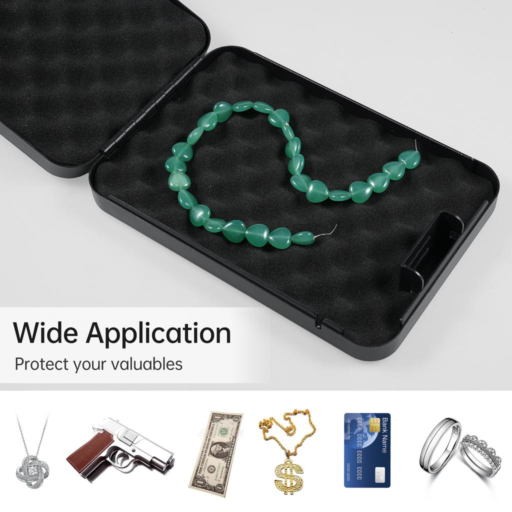 Small Safe Box Portable Travel Lock Storage Cabinet 3digit Password Case with Security 3Ft Steel