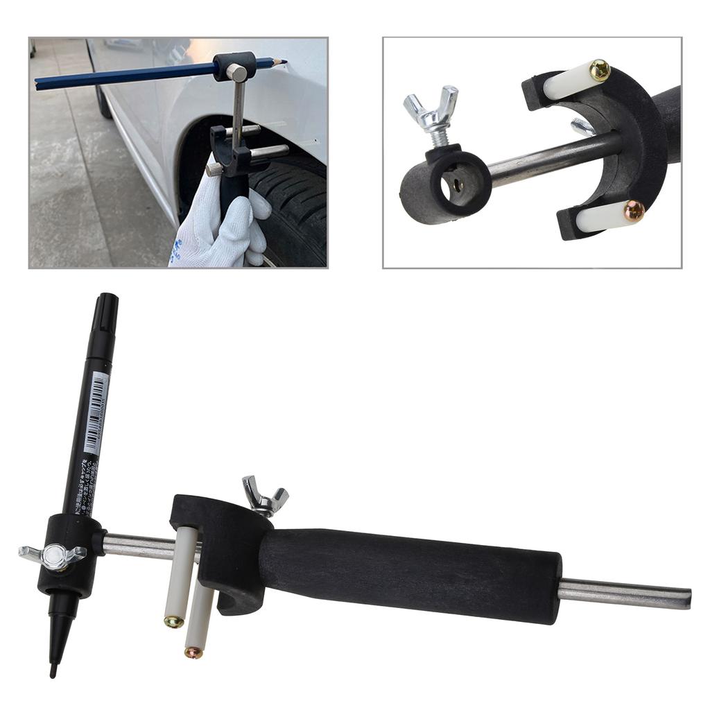 Vylepšený nástroj na opravu kol pro auta Obočí Parallel Scriber Plechový nástroj na opravu důlků Ocelový materiál 0-20 cm Nástroj na opravu automobilů