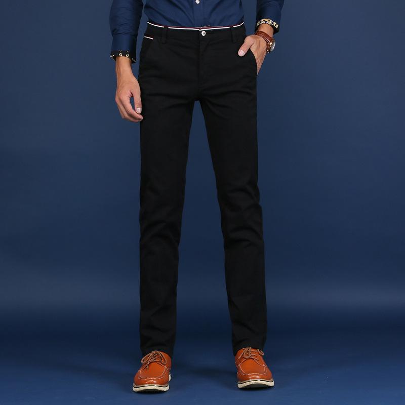 Men's Fashion Straight Solid Color Slim Casual Pants