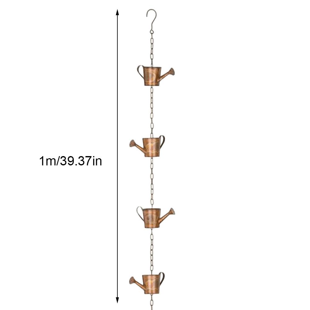 Metal Drainage Rainwater Chain Multifunction Rainwater Chain Decorative Downspout Rain Chain Exquisite for Front Porch Patio