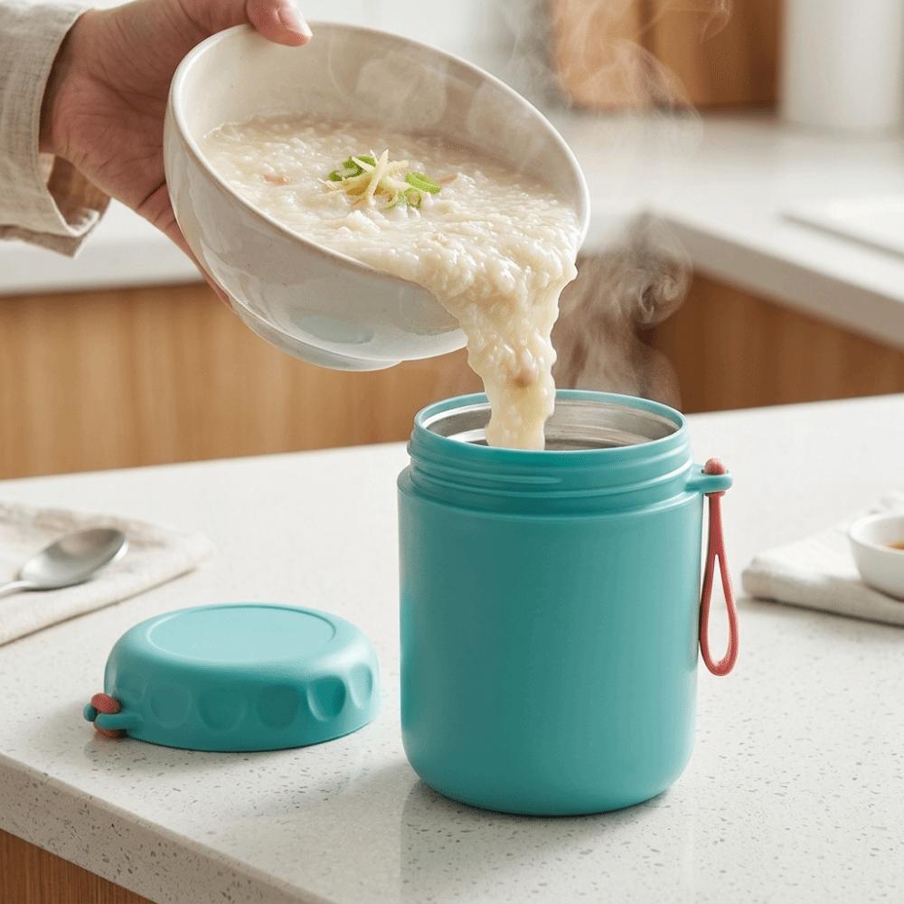 Wide Mouth Soup Container Leakproof Sealed Lid Thermal Cup Lightweight Food Canister Office Lunch