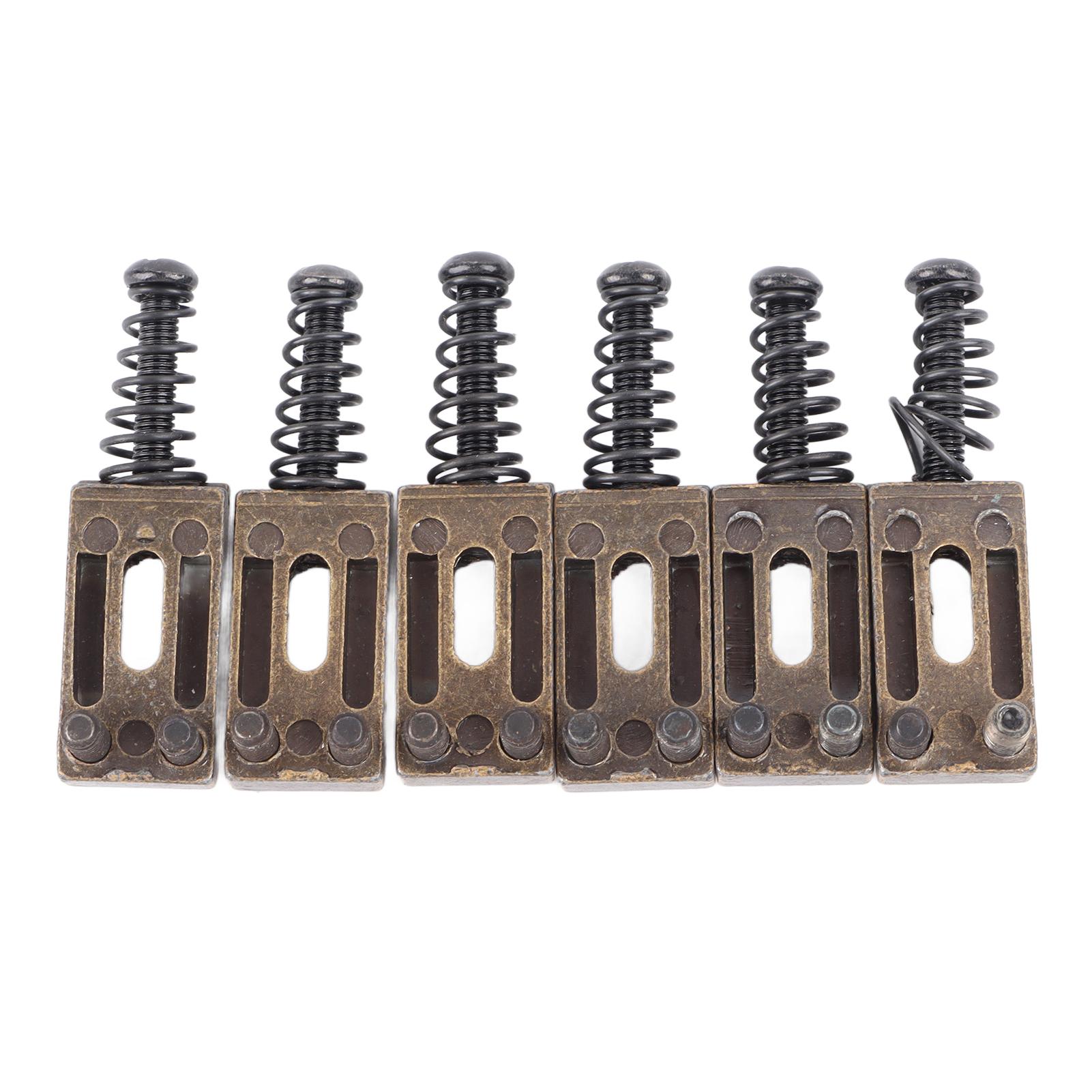 

6 шт. электрогитары тремоло бридж роликовые седла регулируемые цинковый сплав запасные части бронза