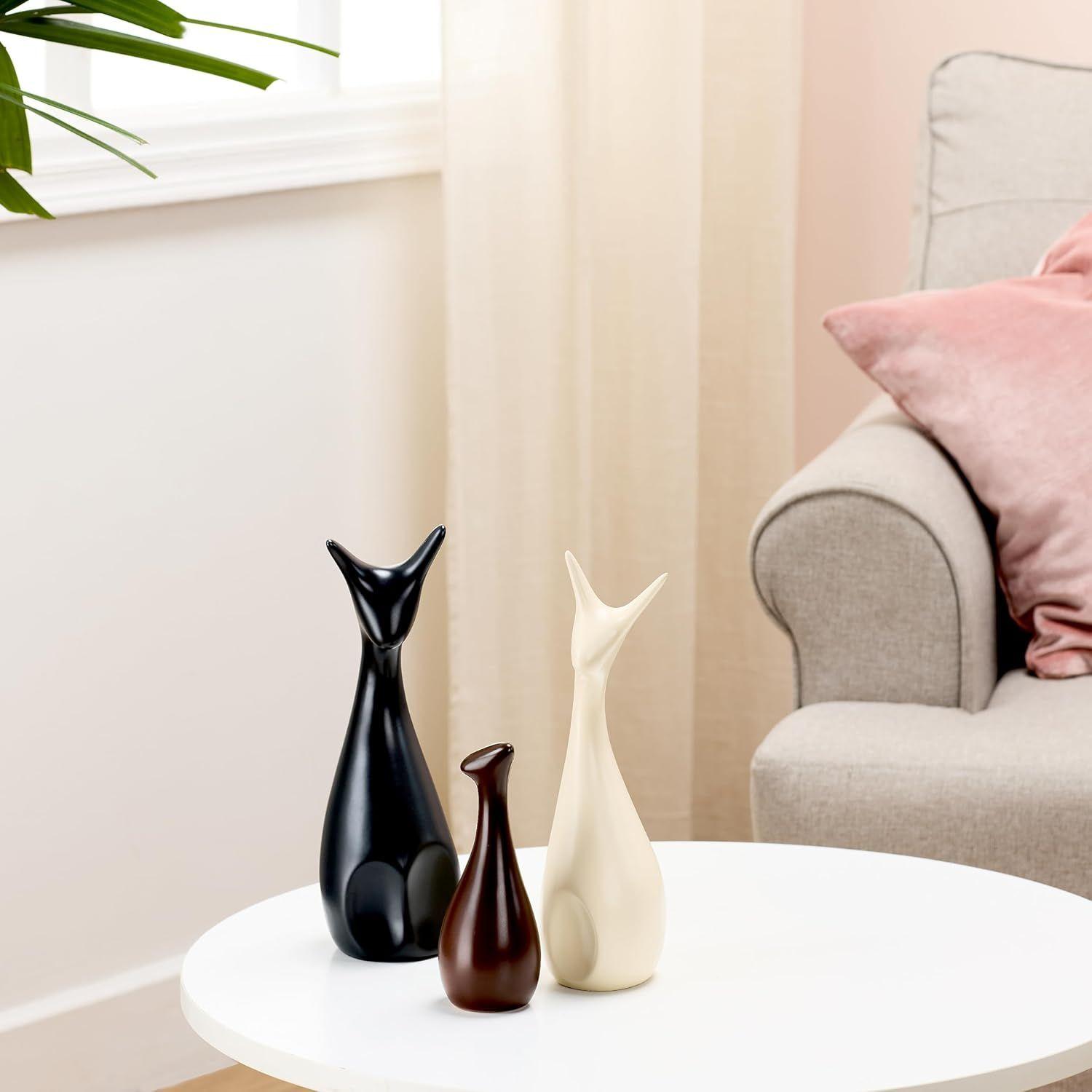 

Декор для дома Счастливая семья оленей Матовые керамические фигурки (Набор из 3 штук, Разноцветный)