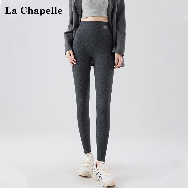 La Chapelle Women's Ribbed High-Waist Cotton Leggings