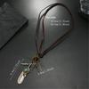 Vintage Inspired Alloy Feather Leather Necklace Adjustable Length Iron Clasp Leather Chain Necklace For Trendy Outfits