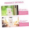 EXCEART Set of 2 Fluffy Bear Plush Hanging Ornaments for Bags Cute Animal Lightweight Soft Cute Keychains Keychains, & Backpacks, Pendants, Material,