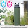 Tiger Thermos (TIGER) Tiger Water Bottle 800ml with Handle Lightweight Stainless Steel Bottle Outdoor Office Titanium Ore (Stainless Steel) MCZ-S080XZ