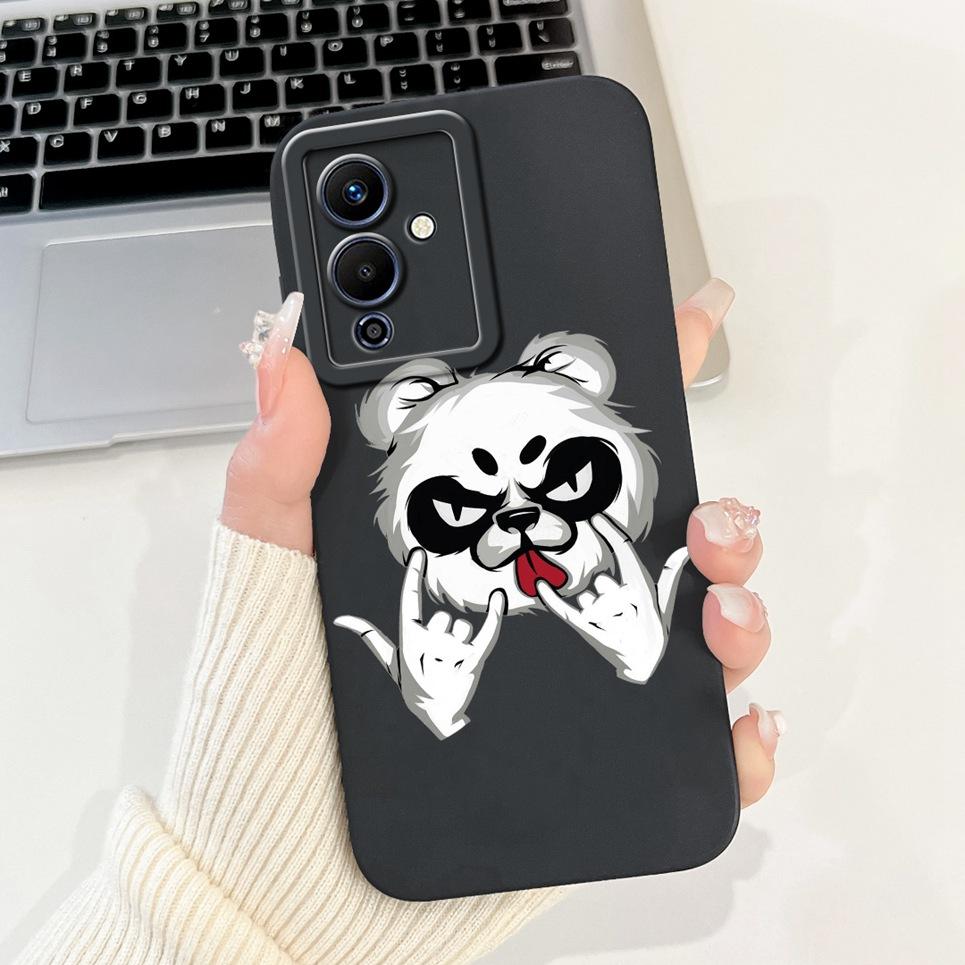 Cartoon Fashion Back Cover For Infinix Note 12 Pro 5G Phone Case Infinix X671B Soft Silicone Dragon Astronaut Black Cat Funda