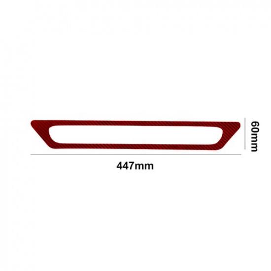 Red Carbon Fiber Interior Rear Tailgate Brake Light Cover Trim For Toyota Hilux