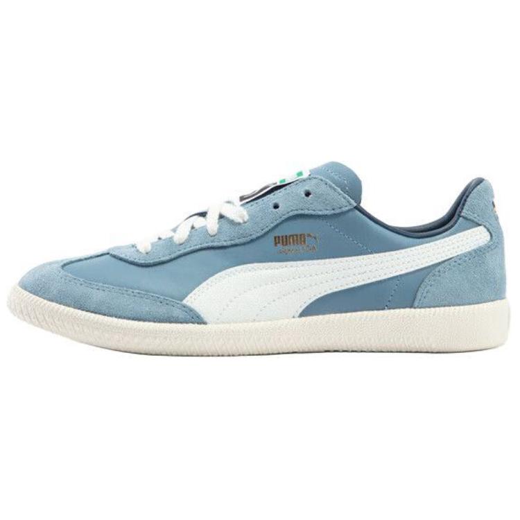 Puma Liga Wear Resistant And Lightweight Low Top Skateboard Shoes Unisex Blue White