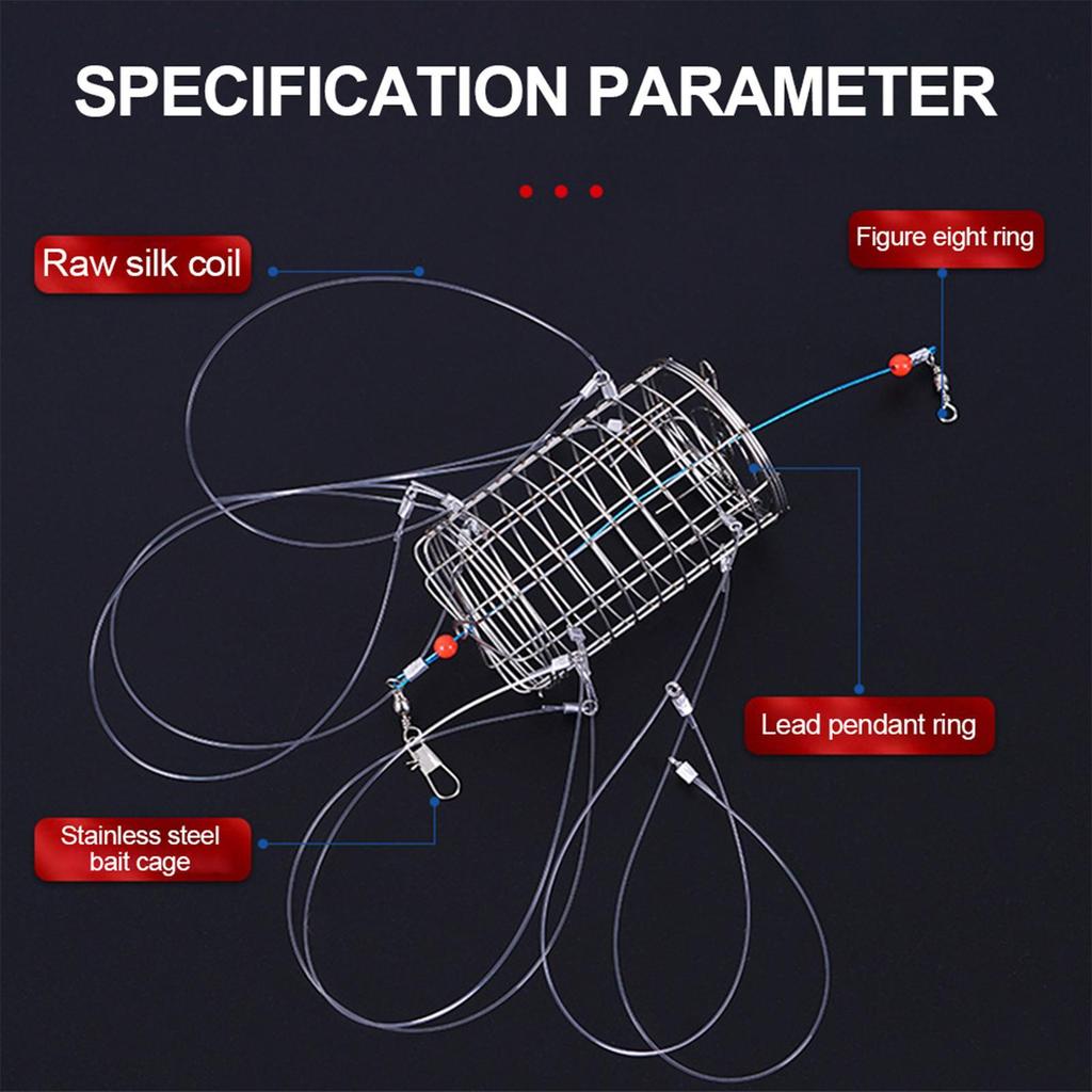 Crab Catcher Catching hookfor Shrimping Portable Net Basket Fishing Trap for Minnows Crawfish Shrimp Crab