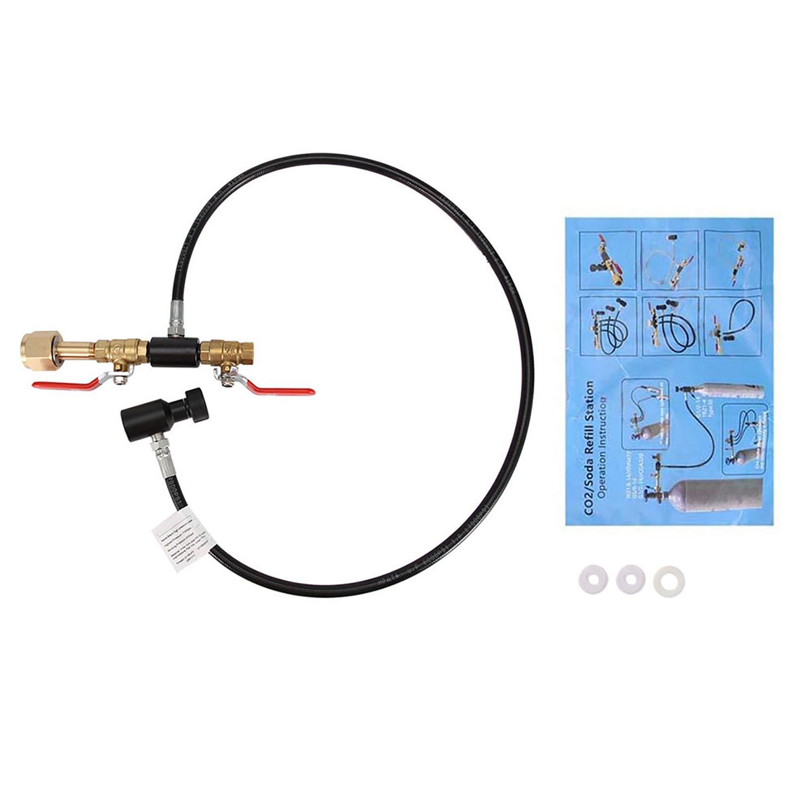 

CGA320 36 Hose CO2 Tank Cylinder Refill Station Filling Charging Adapter Tool