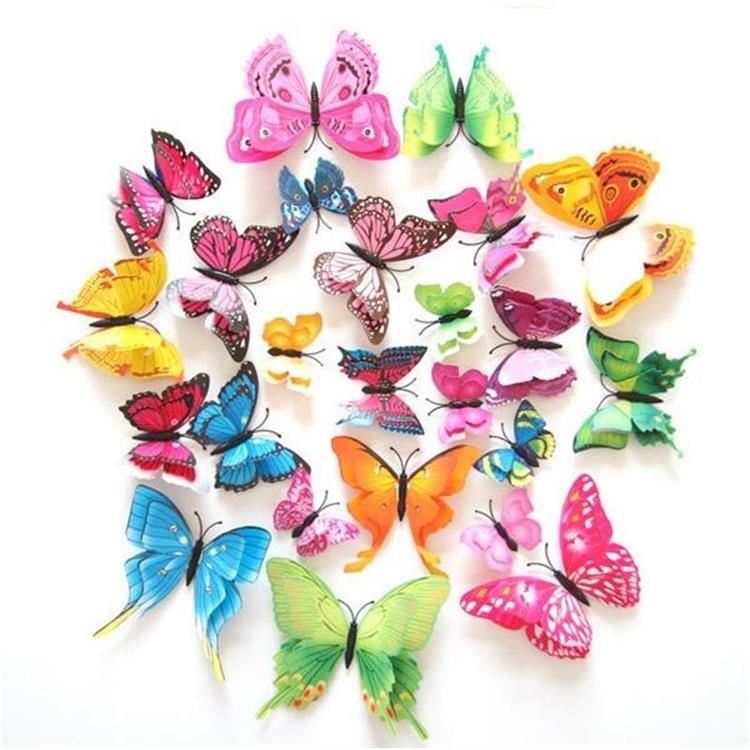 3D Butterfly Decorative Sticker with Adhesive - Perfect for Walls, Weddings, and Fridge Magnets.