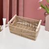 Basket for Closet, Toilet Paper Container, Wooden Handle Cosmetics And Fruit
