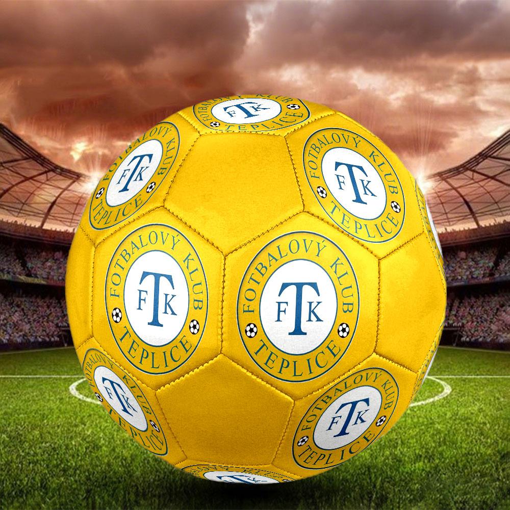 Football Club Teplice Size 5 Soccer Ball, Machine-Stitched PVC, Durable & High Bounce, All Ages Fit, Fan Merchandise, Matches & Outdoor Use.