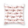 45X45CM Pink Shiny Polka Dot Alphabet Geometric Simple Pillow Cover Bed Sofa Car Office Seat Cushion  Home Decoration