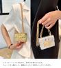 [Suitcase Company] GPT Mini Crocodile-Style Shoulder Bag for Women, Stylish Pochette, Small Crossbody Bag, Micro Flap, with Chain, Gold