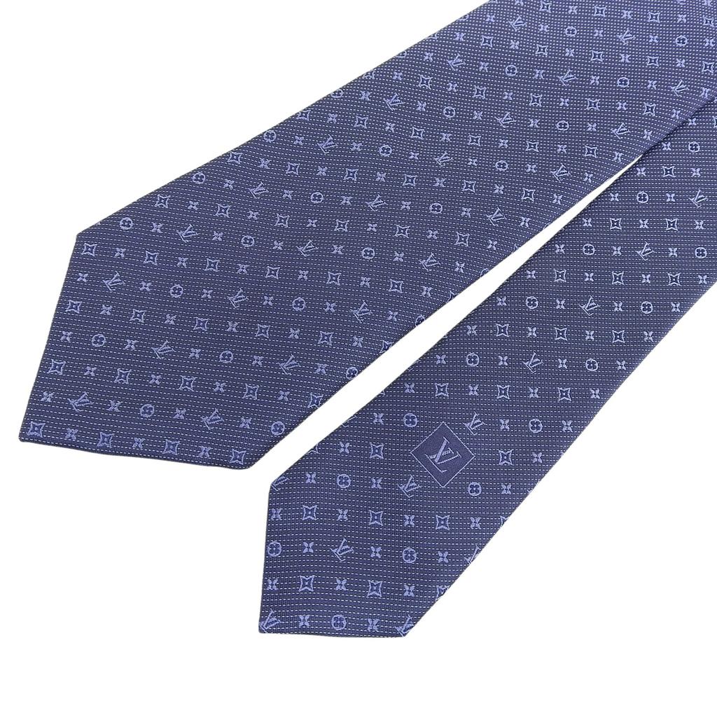 Excellent LOUIS VUITTON tie Cravat Monogram Classic silk mens M70953 Used
