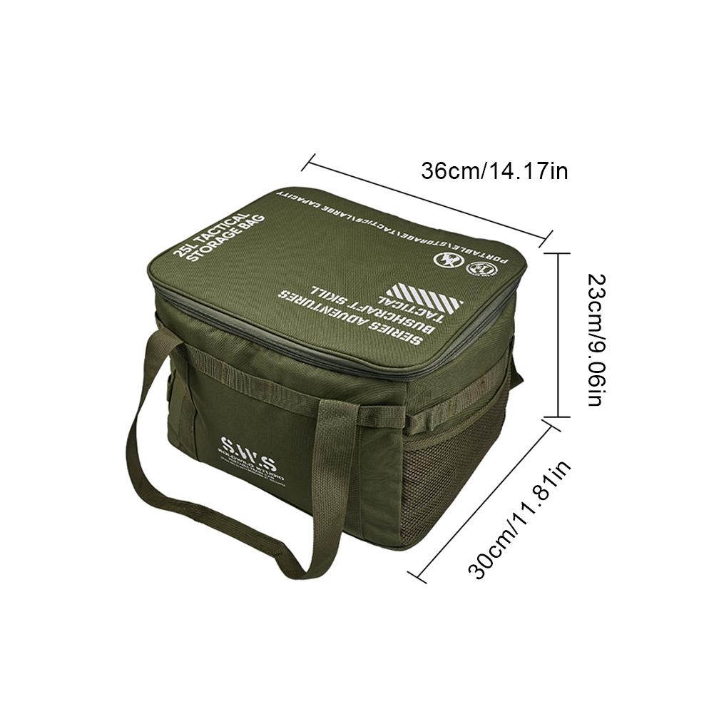 20L/32L Camping Storage Bag Gas Tank Storage Bag Insulated Picnic Bag Cooler Lunch Box Thermal Bag Outdoor BBQ Tools Organizer